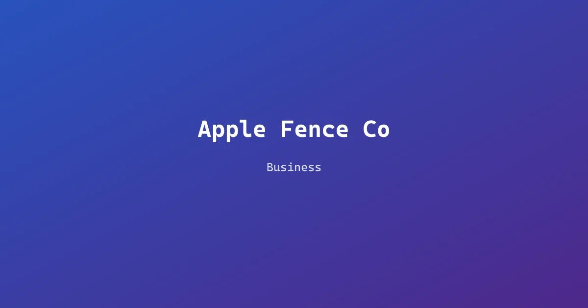 Apple Fence Co