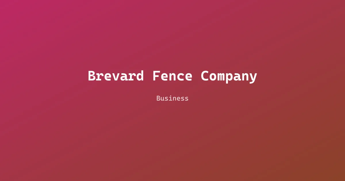 Brevard Fence Company