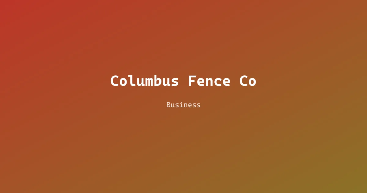 Columbus Fence Co