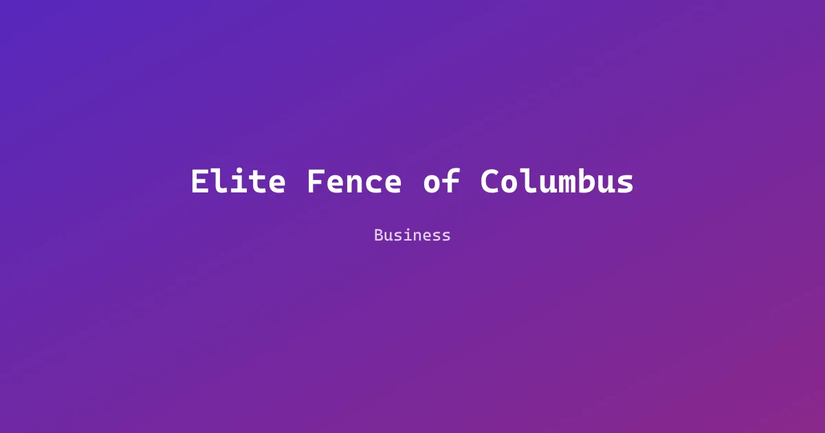 Elite Fence of Columbus