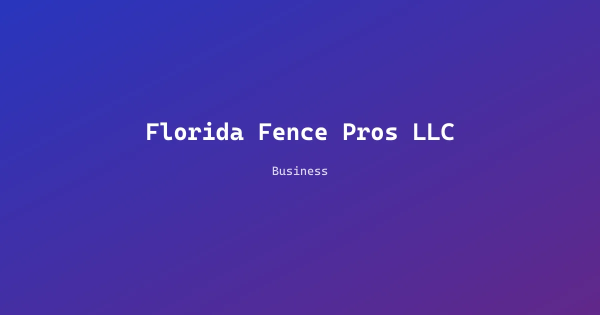 Florida Fence Pros LLC