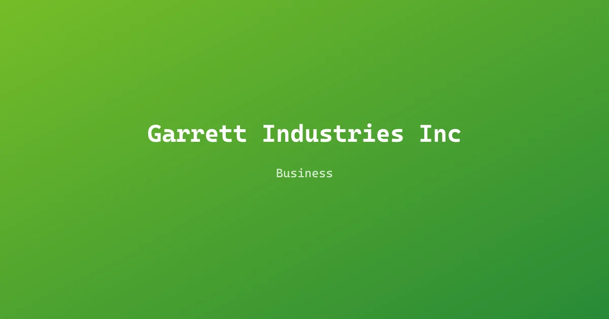 Garrett Industries Inc