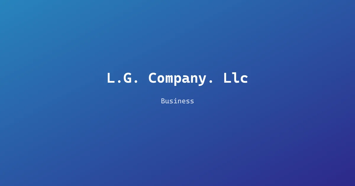 L.G. Company. Llc