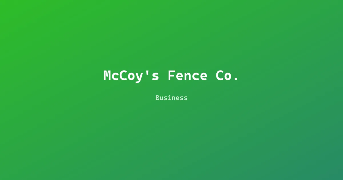 McCoy's Fence Co.