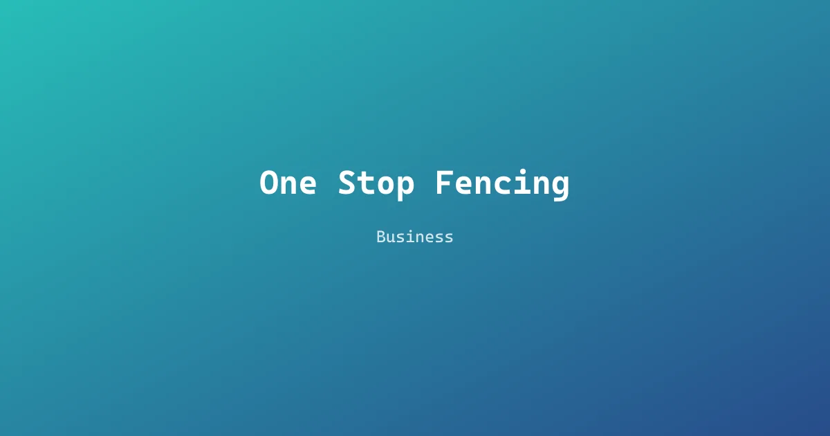 One Stop Fencing