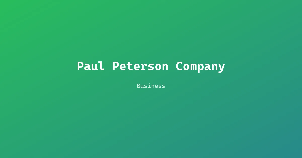 Paul Peterson Company