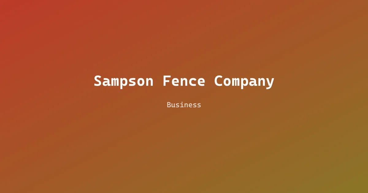 Sampson Fence Company