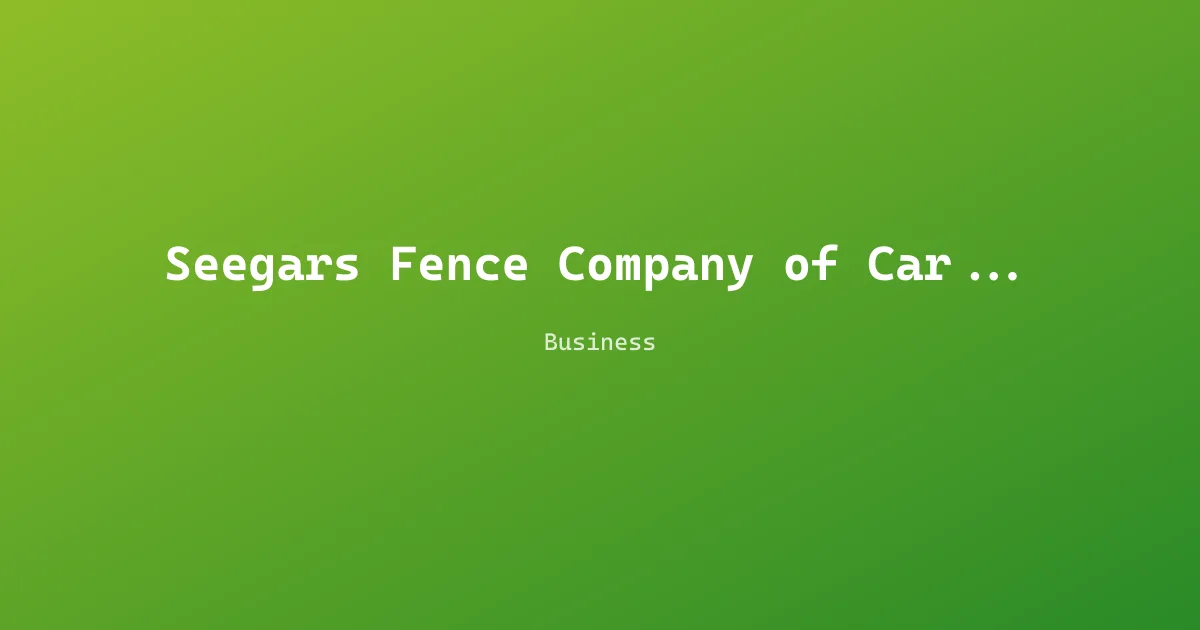 Seegars Fence Company of Cary/Apex