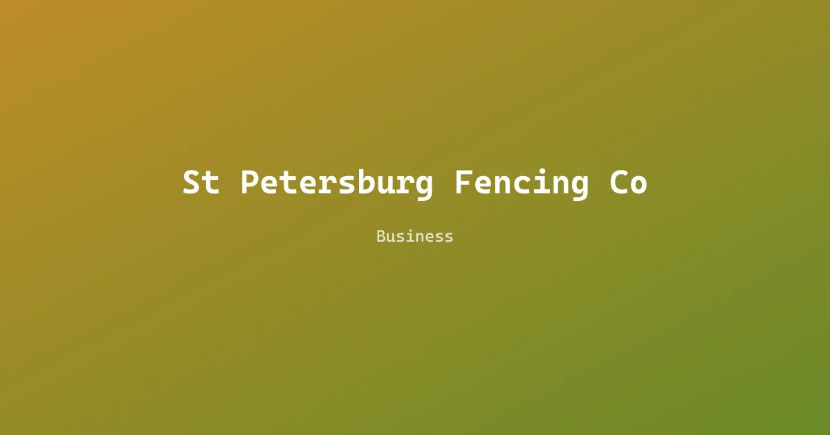 St Petersburg Fencing Co