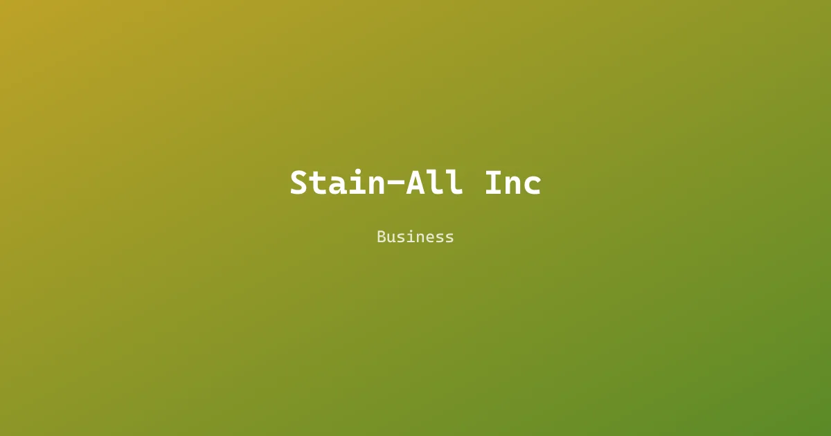Stain-All Inc