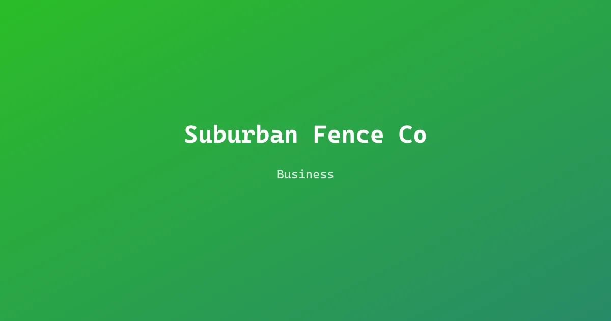 Suburban Fence Co