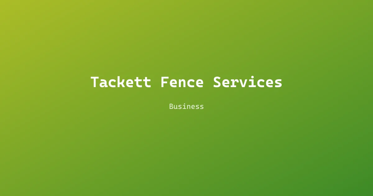 Tackett Fence Services